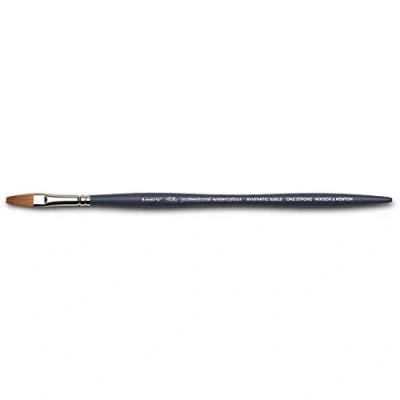 Afbeelding van Winsor &amp; Newton 5011606 Prof. synthetische Aquarelpenselen met de kwaliteit van natuurlijke haren, ergonomische steel voor optimale controle en comfort, duurzaam vormvast, One Stroke 1/4&quot;