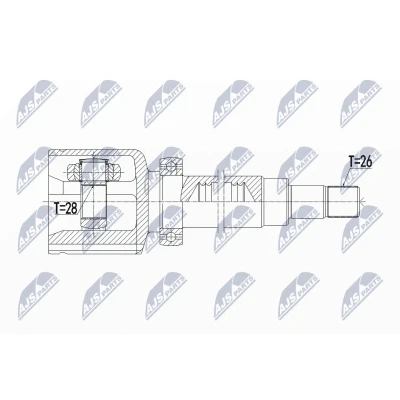 Afbeelding van Homokineet reparatie set, aandrijfas NTY NPW VV 108