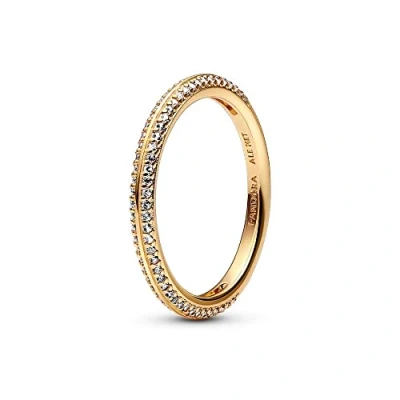 Afbeelding van Pandora Me 169679C01 Ring Stackable zilver zirconia goudkleurig wit