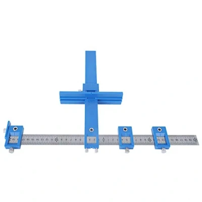 Afbeelding van Boor Ponszoeker, Kast Hardware Jig Sjabloon Ponszoeker Boorgeleider Houtbewerking Armatuur Treklade Gereedschap met vaste gaten