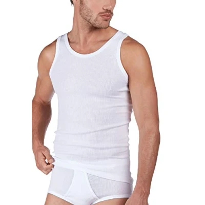 Afbeelding van HUBER De luxe onderhemd voor heren, wit (wit 0500)., 3XL