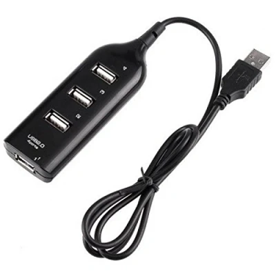 Afbeelding van L Link LL CK 0042A USB hub met 4 aansluitingen, zwart