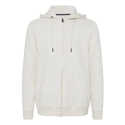 Afbeelding van Blend Bhdownton Zipthrough Sweater met rits, Heren, Maat: Large, Egret