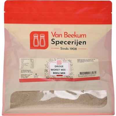 Afbeelding van Van Beekum Specerijen Droge Worst Mix Beku 1 kilo (hersluitbare stazak)