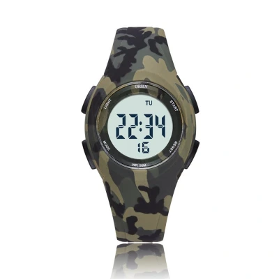 Afbeelding van Kinderhorloge Stopwatch Waterdicht Backlight Legergroen