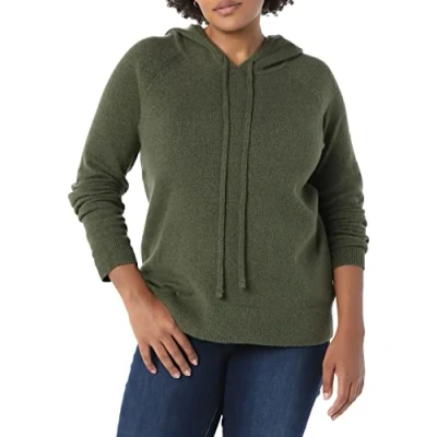 Afbeelding van Amazon Essentials Soft Touch Pullover met capuchon voor dames, olijf, L