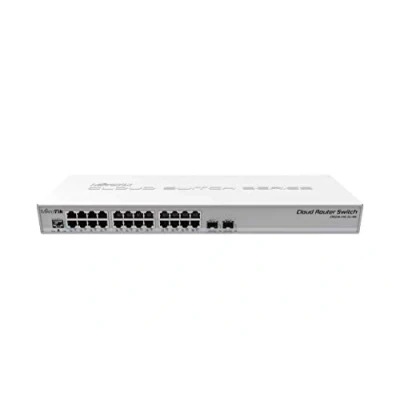 Afbeelding van MikroTik CRS326 24G 2S+RM, 24x Gigabit Switch met 2x SFP+ kooien in 1U Rackmount Case