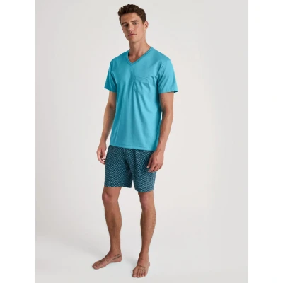 Afbeelding van CALIDA Shortama Relax Streamline met v hals en opgestikte borstzak (set, 2 delig)