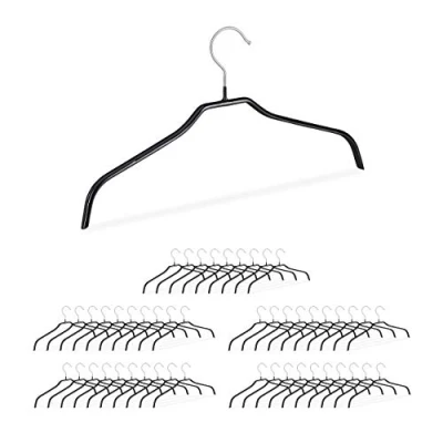 Afbeelding van kledinghangers set antislip klerenhangers rubber coating kleerhangers
