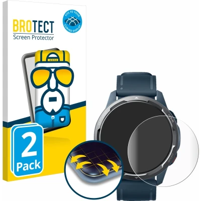 Afbeelding van BROTECT Full Cover Screen Protector voor Xiaomi Watch S1 Active (2 Stuks) Schermbeschermer, 3D Curved