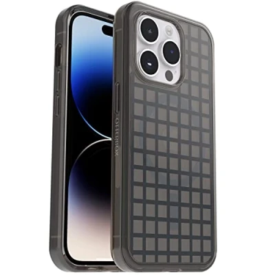 Afbeelding van Otterbox 77 91333 Symmetry+ doorzichtige hoes voor iPhone 14 Pro Max MagSafe, schokbestendig, valbestendig, dunne beschermende, 3x getest volgens militaire standaard,Antimicrobieel,Raamruit Zwart