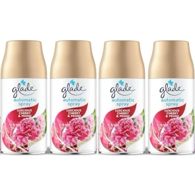 Afbeelding van 4 x Glade Automatische Spray Navulling 269ml Cherry &amp; Peony