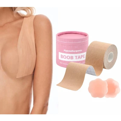 Afbeelding van Boob tape Inclusief 2 Nipple covers Plak bh Tepelcovers Strapless 5 meter