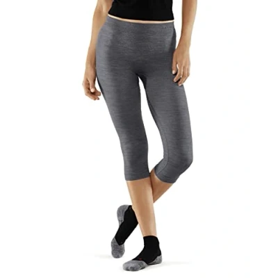Afbeelding van FALKE dames 3/4 tights Wool Tech Light thermobroek grijs (grey heather) Maat: S