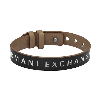 Afbeelding van Armani Exchange heren Reversible armband van leer AXG0108040 in de kleur Beige