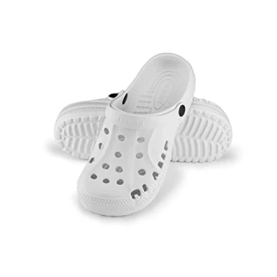 Afbeelding van ESTRO Klompen Heren Tuinklompen Dames Unisex Sanitaire Tuinschoenen Gom Schoenen Zomer A78 (45, Wit)