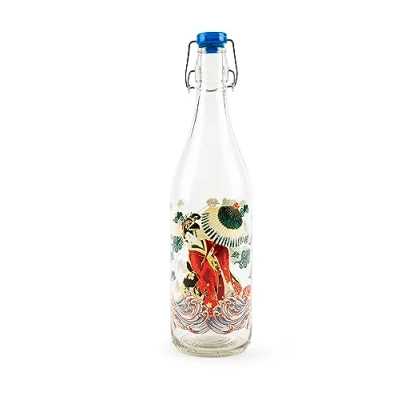 Afbeelding van Excelsa Kimono waterfles, 1 liter, glas, met afdichting