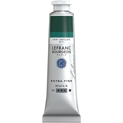 Afbeelding van Lefranc Bourgeois 405105 Extra fijne olieverf met hoogwaardige kunstenaarspigmenten, lichtecht, verouderingsbestendig 40ml Tube, Chrome Green Deep