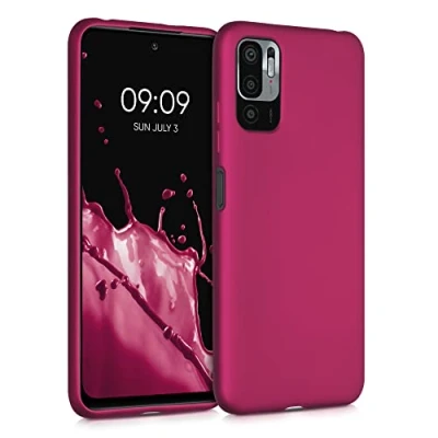 Afbeelding van kwmobile telefoonhoesje compatibel met Xiaomi Redmi Note 10 5G hoesje Zachte case voor smartphone Back cover in metallic roze