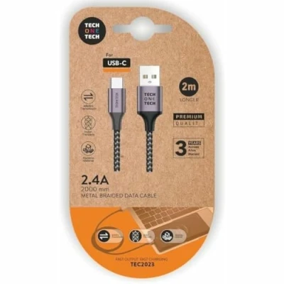 Afbeelding van Kabel USB A naar C Tech One TEC2023 2 m