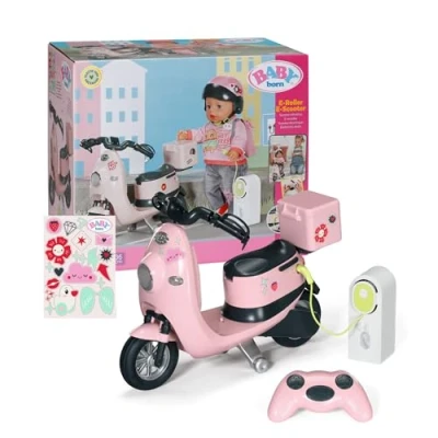 Afbeelding van BABY born EScooter, op afstand bestuurbare scooter met oplaadstation voor rollenspellen, poppen van 43 cm, 835920 Zapf Creation