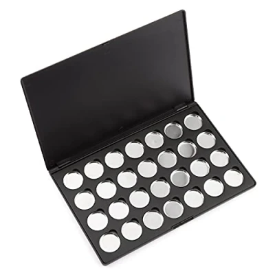 Afbeelding van Allwon leeg magnetisch oogschaduw make up palet met 28 stuks 26 mm ronde metalen pannen