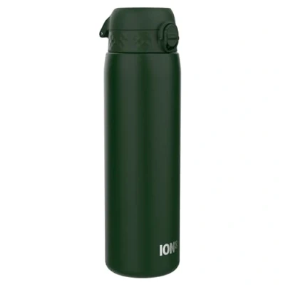 Afbeelding van Ion8 Vacuüm Geïsoleerd Stalen 1 Liter Waterfles, 920 ml/31 oz, Lekvrij, Makkelijk te Openen, Veilige Vergrendeling, Draaghendel, Vaatwasserbestendig, Duurzaam, Ideaal voor Sport en Yoga, Donkergroen