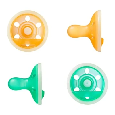 Afbeelding van Tommee Tippee Brustachtige Night Glow fopspeen, lichtgewicht, eendelig siliconen design, 6 18 m, 4 stuks