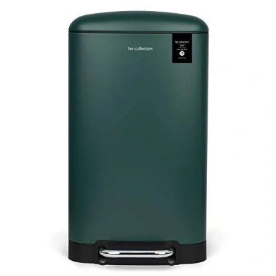 Afbeelding van Les Collectors Keuken Pedaalprullenbak uit Roestvrijstaal N701, Groen, Inhoud 30 L, Compact, Handig, Uitneembare Binnenemmer, Elegante Design met Mat Finish, Bestendig, Soft Close Deksel