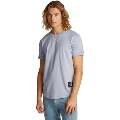 Afbeelding van Calvin Klein Jeans Badge TURN UP Sleeve Tshirt basic, Heren, Maat: Large, Aleutian