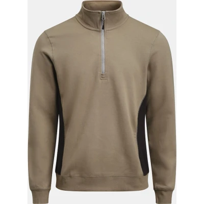 Afbeelding van Jobman 5401 Halfzip Sweatshirt 65540120 Khaki/Zwart M