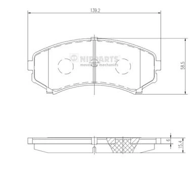 Afbeelding van Nipparts Remblokset J3605039
