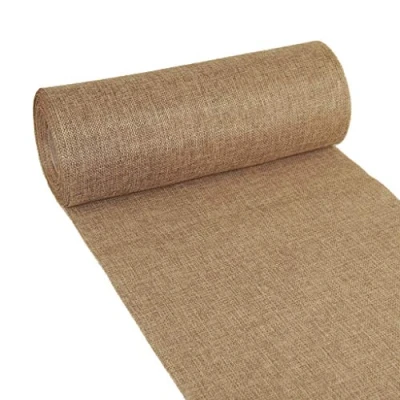 Afbeelding van DEKO AS Shabby Chic linnenlook tafelloper, polyester geurloos, 30 cm x 5 m, Cocos