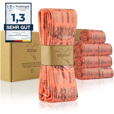 Afbeelding van olalao Navulfolie voor luieremmer, 8 stuks, compatibel met navulcassettes van Tommee Tippee Twist &amp; Click, Spross en Littycat (8 stuks)