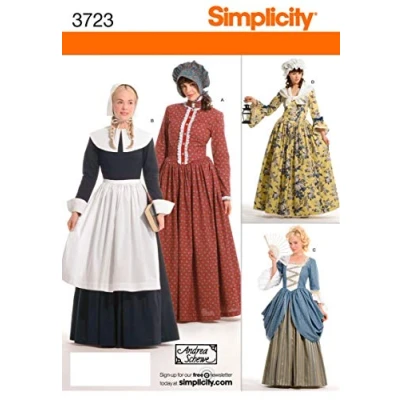 Afbeelding van Simplicity 3723 dameskostuum, papier, wit, R5 (14, 16, 18, 2, 22)