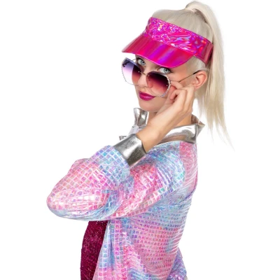 Afbeelding van Wilbers &amp; Feesten Gelegenheden Kostuum Bril Festival Purple Diamond Paars One Size Carnavalskleding Verkleedkleding