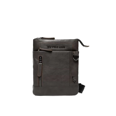 Afbeelding van U.S. POLO ASSN. Schoudertas Cambridge Flat Crossbody Bag Dark / Taupe Donkerbruin