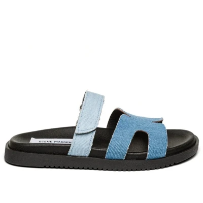 Afbeelding van Steve Madden Missile Muiltjes, Dames, Maat: 39, Blue denim Textiel
