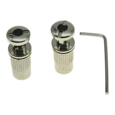 Afbeelding van KAISH Gitaar Afsluitbaar Staartstuk Montage Studs Afsluitbare Stop Bar Posts Wraparound Brug Afsluitpalen Chroom/Nikkel/Zwart/Goud Nikkel