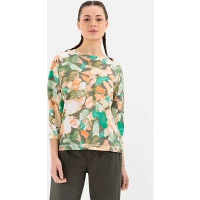 Afbeelding van camel active Longsleeve, Dames, Maat: Large, Papaya aquarell aop