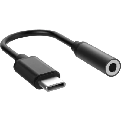 Afbeelding van USB C naar 3,5mm Jack audio adapter passief / zwart 0,15 meter