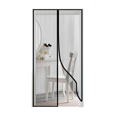 Afbeelding van XXYY Magnetische vliegenhor voor deuren, muggennet, vliegengaas, deur, insectenbescherming, gordijnen, magnetisch vliegengordijn, muggennet deuren/balkondeur, zwart, 100 x 240 cm