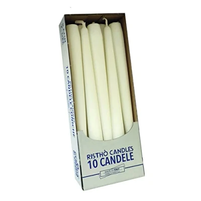Afbeelding van CERERIA DI Giorgio risthò Kaarsen conische kaarsenhouder, was, wit, 2,2 x 25 cm, 10 stuks