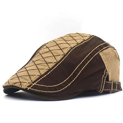Afbeelding van Adantico Pet voor Uniseks Baret Heren Platte Petten Gatsby Newsboy (Khaki)
