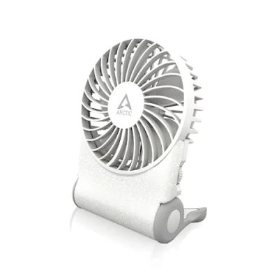 Afbeelding van ARCTIC Summair 2Go Oplaadbare Handventilator met Standaard, Traploze Snelheid, 4 77U Looptijd, USB C Aansluiting (incl. A Kabel) Wit