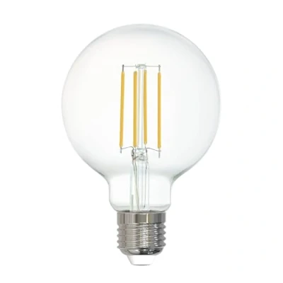 Afbeelding van EGLO connect.z Smart Home LED lamp E27, G80, ZigBee, app en spraakbesturing, dimbaar, neutraal wit, 806 Lumen, 6 W, vintage gloeilamp helder