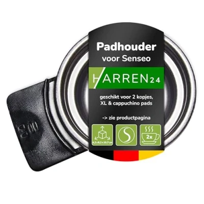 Afbeelding van Harren24 podhouder HD5015/01 voor 2 kopjes, compatibel met Philips Senseo koffiepadmachine Viva Cafe, Latte Select, Cappuccino Duo, Quadrante, Twist
