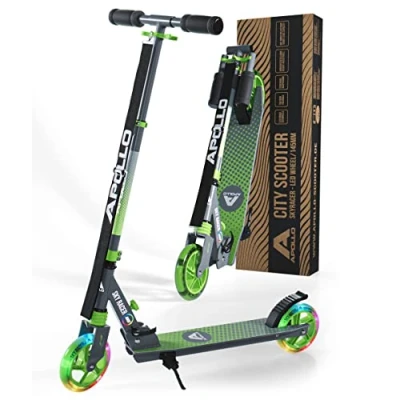 Afbeelding van Apollo Scooter LED Skyracer met Wielen 145 mm City Vering Step Opvouwbaar en in Hoogte Verstelbaar voor Kinderen Tieners