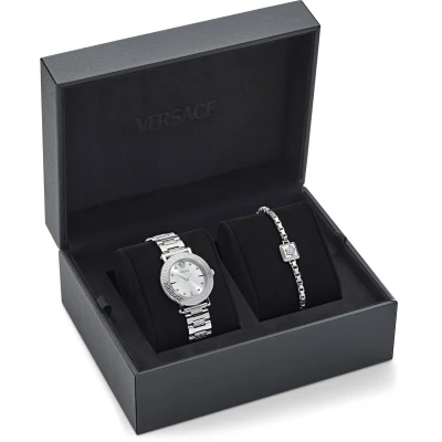 Afbeelding van Versace Watches Greca Sphere Horloge silvercoloured, Dames, Maat: One Size, Silver coloured