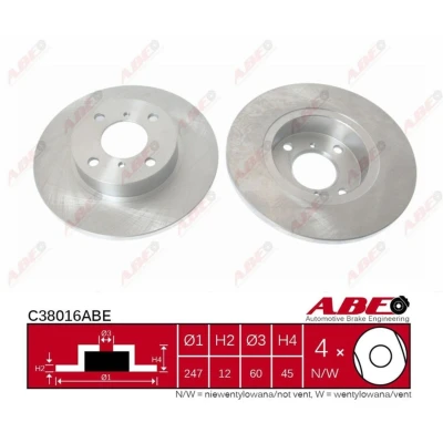 Afbeelding van ABE Remschijven C38016ABE